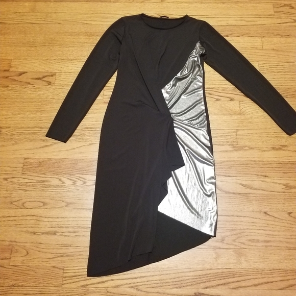 Zara asymmetric long sleeve dress - Picture 4 of 10